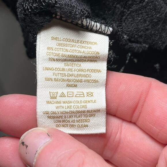 Free People Y2K Black Lace Mini Dress Large Sheer Resortwear Beach Coverup - Picture 11 of 13